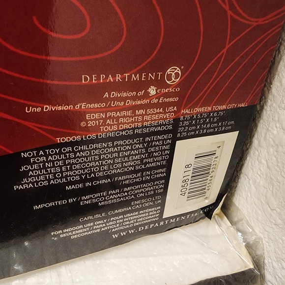 Department 56 Halloween Town City Hall Set - Gray and Orange - Picture 4 of 5